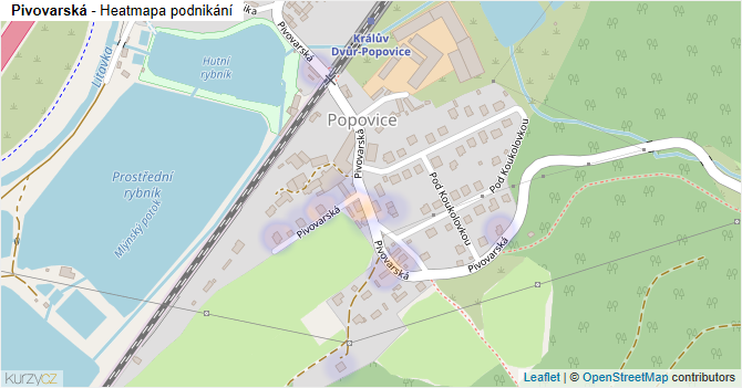 Pivovarská - mapa podnikání