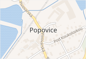 Popovice v obci Králův Dvůr - mapa části obce