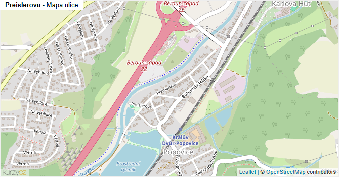 Preislerova - mapa ulice