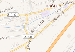 Smetanova v obci Králův Dvůr - mapa ulice