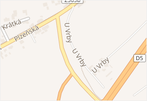 U Vrby v obci Králův Dvůr - mapa ulice