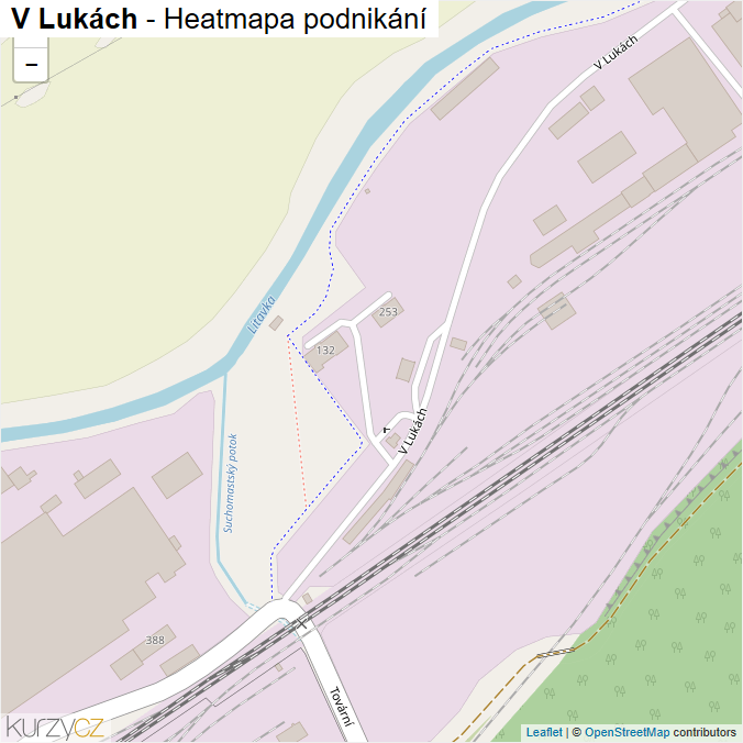 Mapa V Lukách - Firmy v ulici.