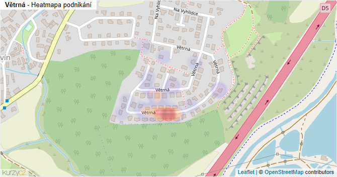 Větrná - mapa podnikání
