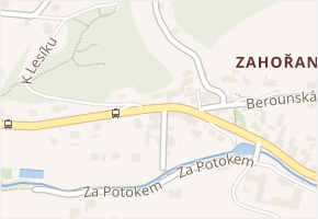 Zahořany v obci Králův Dvůr - mapa části obce