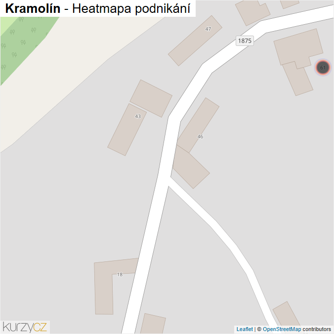 Mapa Kramolín - Firmy v obci.