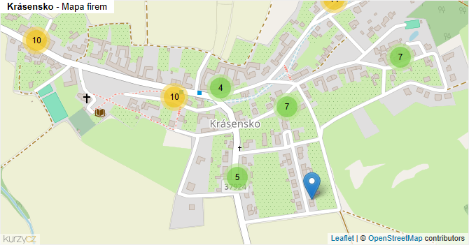 Krásensko - mapa firem