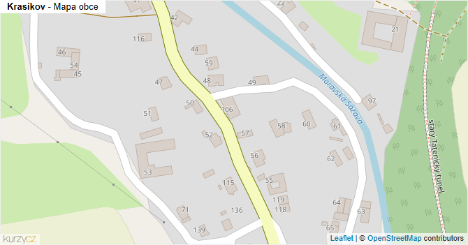 Krasíkov - mapa obce
