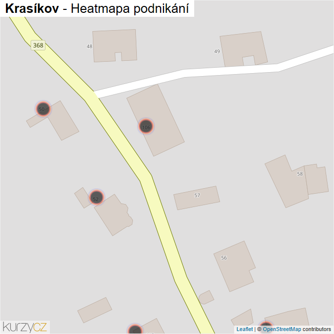 Mapa Krasíkov - Firmy v obci.