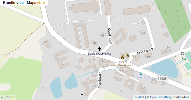 Krasíkovice - mapa obce