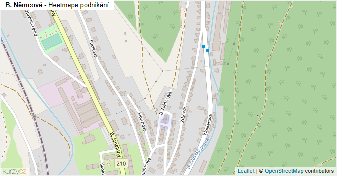 B. Němcové - mapa podnikání