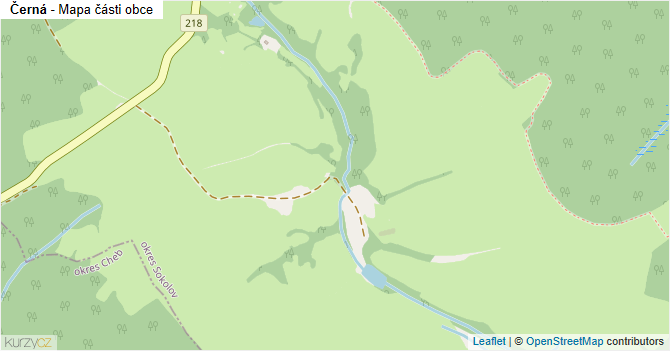 Černá - mapa části obce