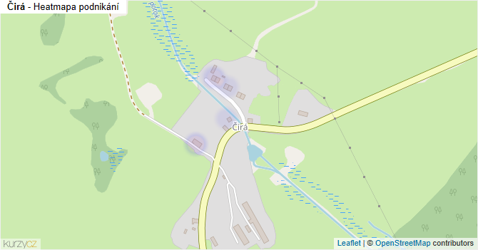 Čirá - mapa podnikání