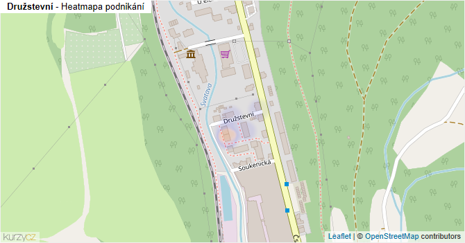 Družstevní - mapa podnikání