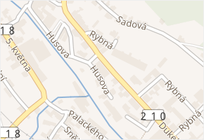 Dukelská v obci Kraslice - mapa ulice