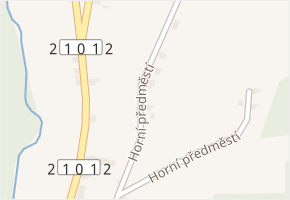 Horní předměstí v obci Kraslice - mapa ulice