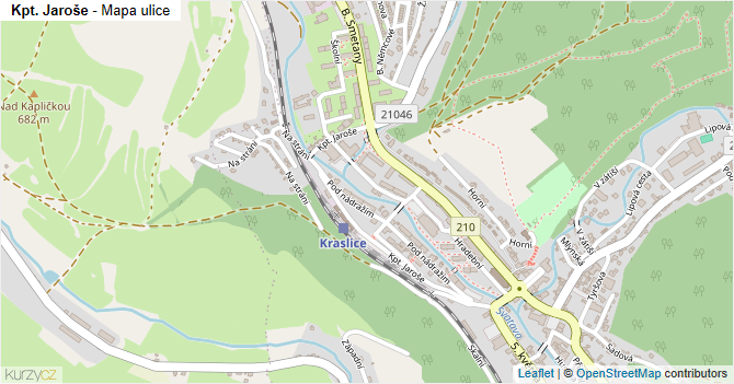 Kpt. Jaroše - mapa ulice