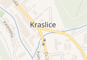 Kraslice v obci Kraslice - mapa části obce