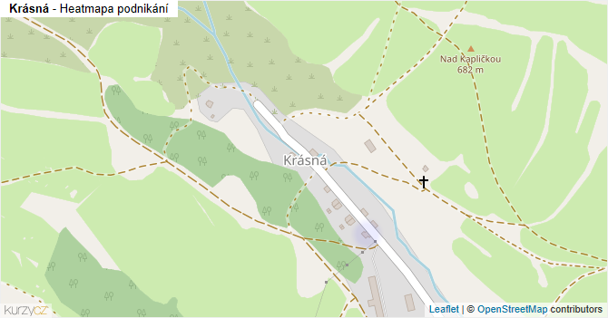 Krásná - mapa podnikání