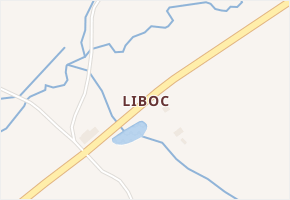 Liboc v obci Kraslice - mapa části obce
