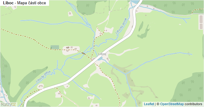 Liboc - mapa části obce