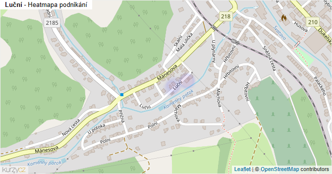 Luční - mapa podnikání