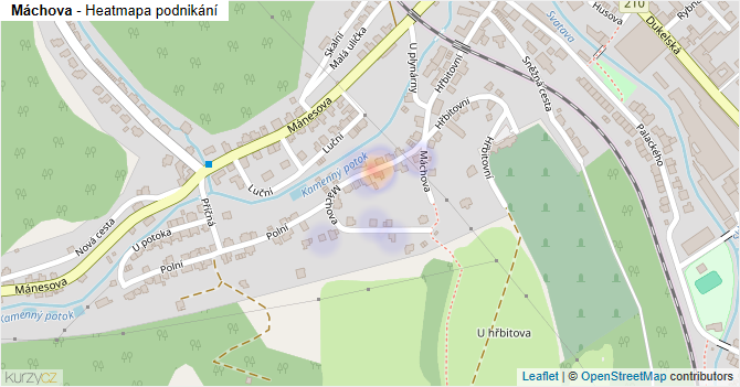 Máchova - mapa podnikání