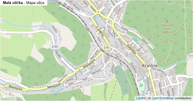 Malá ulička - mapa ulice