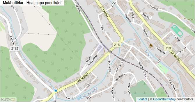 Malá ulička - mapa podnikání