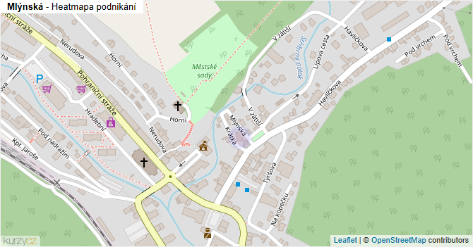 Mlýnská - mapa podnikání