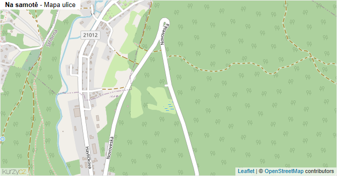 Na samotě - mapa ulice