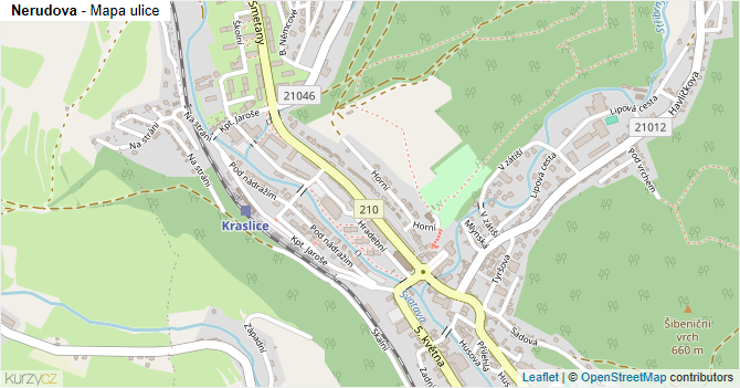 Nerudova - mapa ulice