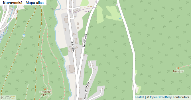 Novoveská - mapa ulice