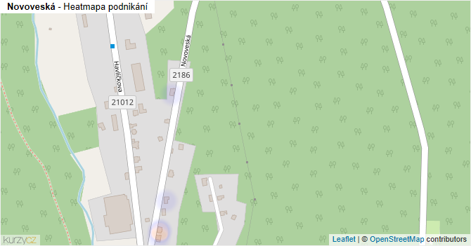 Novoveská - mapa podnikání