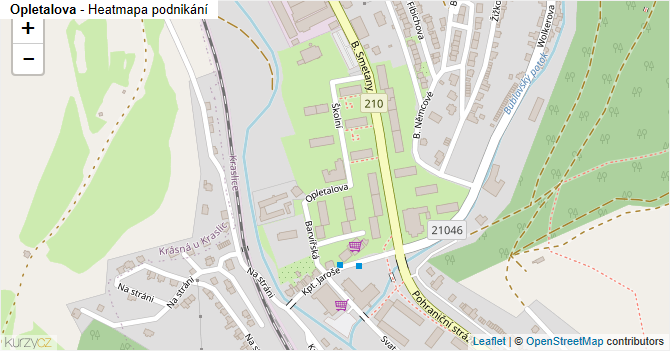 Opletalova - mapa podnikání