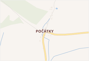 Počátky v obci Kraslice - mapa části obce