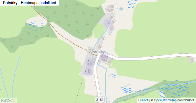 Počátky - mapa podnikání