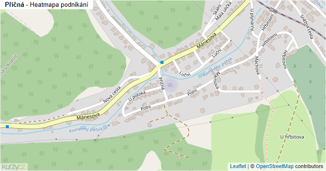 Příčná - mapa podnikání