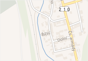 Říční v obci Kraslice - mapa ulice
