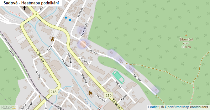 Sadová - mapa podnikání