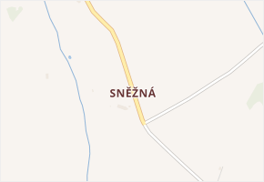 Sněžná v obci Kraslice - mapa části obce