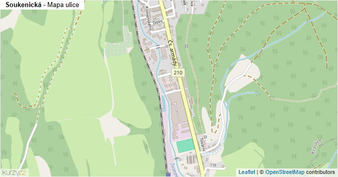 Soukenická - mapa ulice