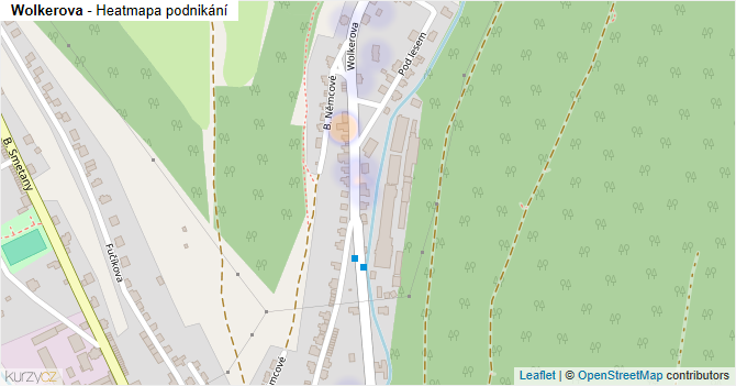 Wolkerova - mapa podnikání