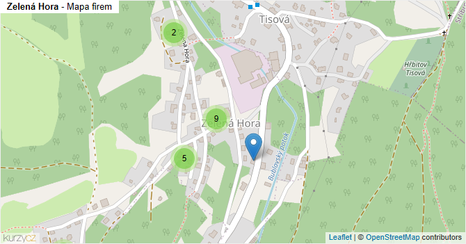 Zelená Hora - mapa firem