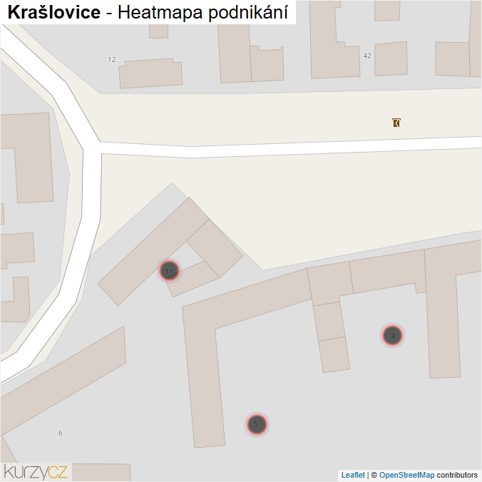 Mapa Krašlovice - Firmy v obci.