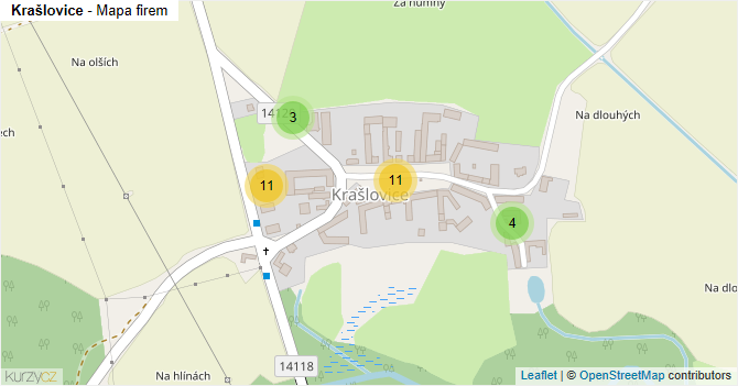 Krašlovice - mapa firem