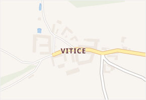 Vitice v obci Krašlovice - mapa části obce
