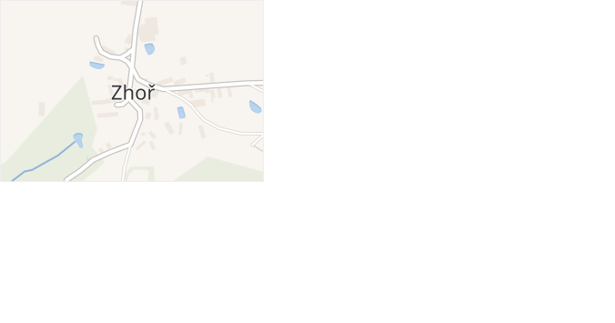 Zhoř v obci Krásná Hora nad Vltavou - mapa části obce