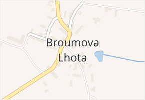 Broumova Lhota v obci Krásná Hora - mapa části obce