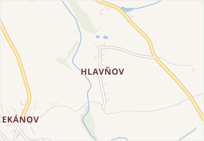 Hlavňov v obci Krásná Hora - mapa části obce