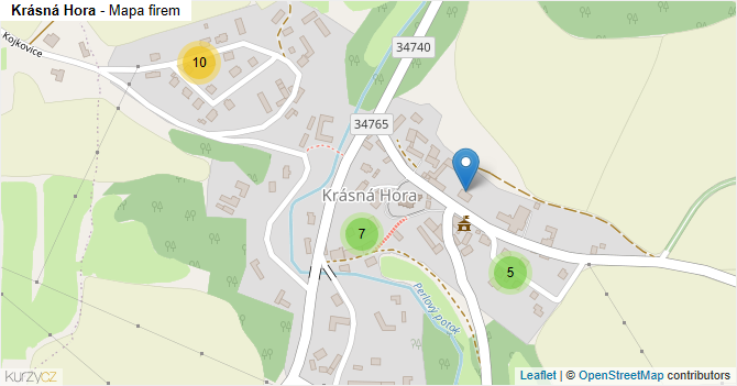 Krásná Hora - mapa firem